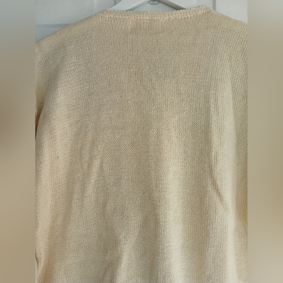 Jenny Grandmother Floral Embroidered & beaded Colorful button Up Sweater Large - Picture 12 of 12